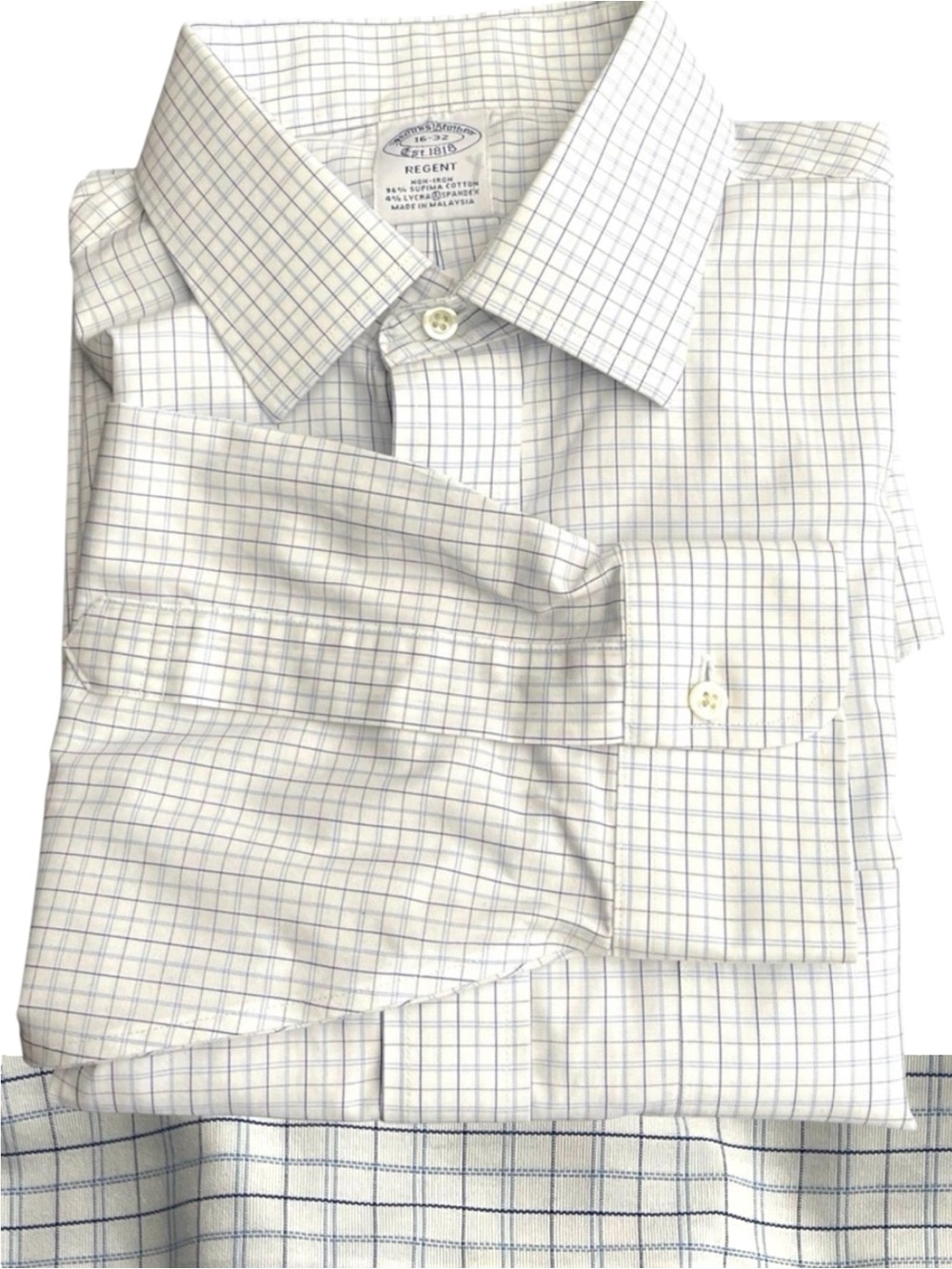 Brooks Brothers Stretch Regent Fit Non-Iron Poplin Dress Shirt (16-32)